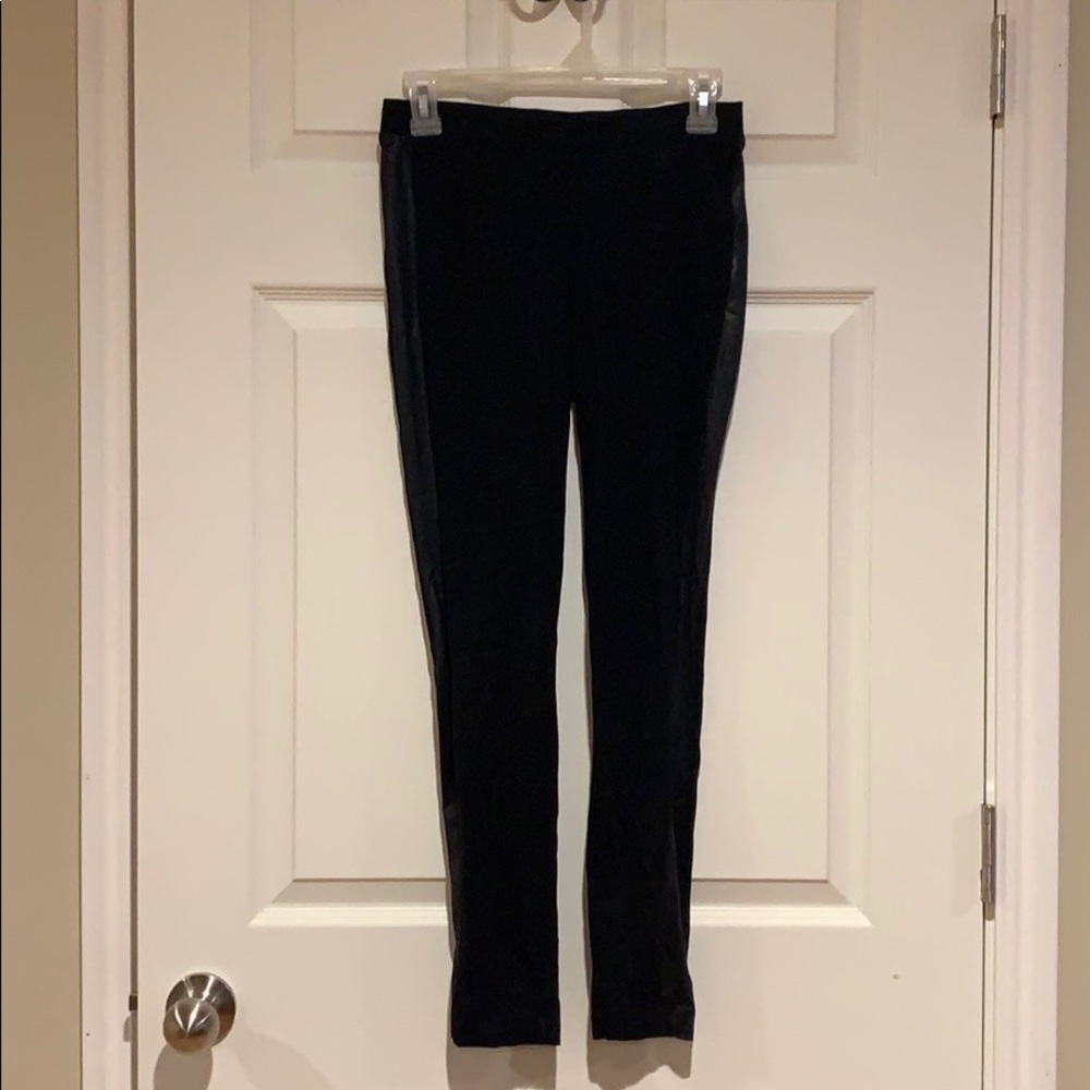 Old navy| faux leather stripe leggings